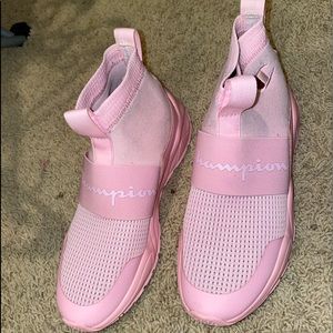 Pink champion high top sneakers